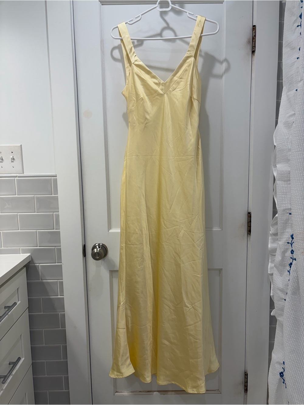 Yellow Andie V-Neck Prom Slip Dress